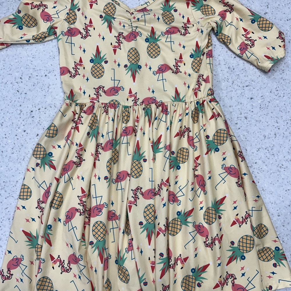 DDS Tropical Xmas dress. Warm fabric. size 7